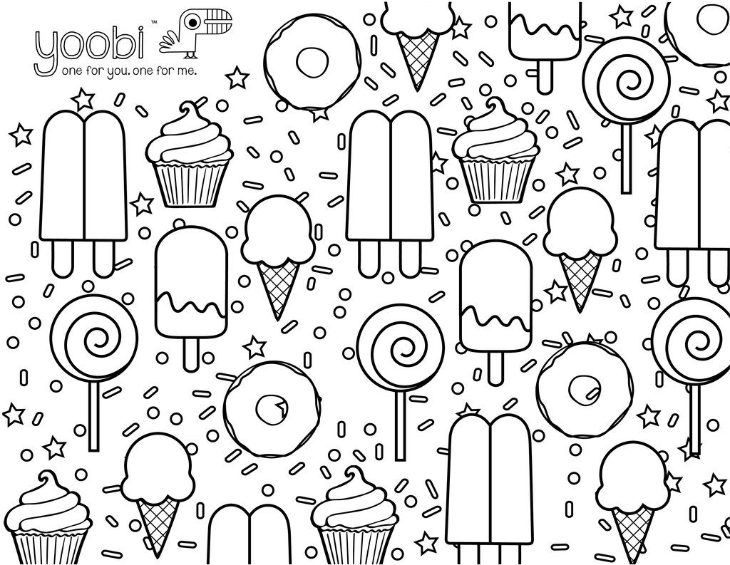 Sweet Treats Coloring Page - Coloring Home