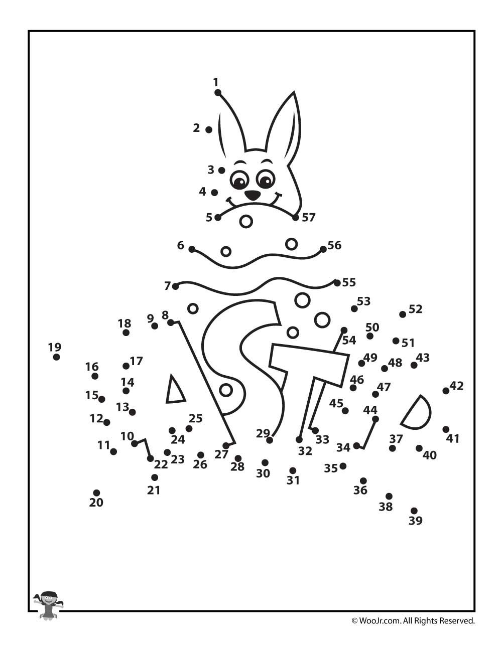 Easter Dot to Dot | Woo! Jr. Kids Activities | Printable easter activities, Easter  activities for kids, Activities for kids