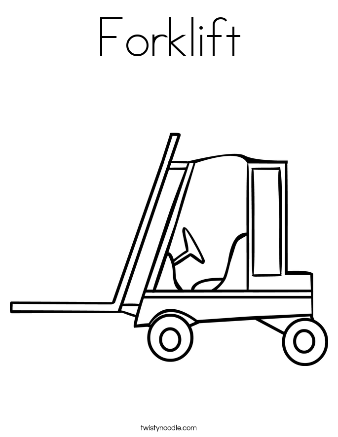 simple drawing of forklift - Clip Art Library