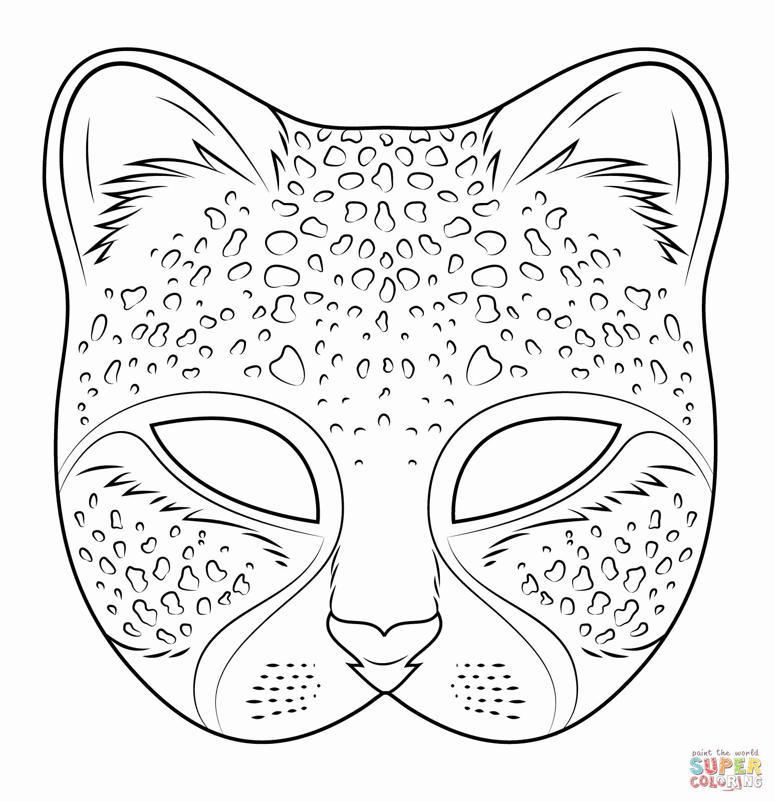 Cheetah Coloring Pages Lovely Cheetah Mask Coloring Page | Coloring mask,  Printable animal masks, Mask template