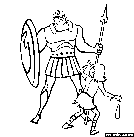 David And Goliath Coloring Page | Free David And G