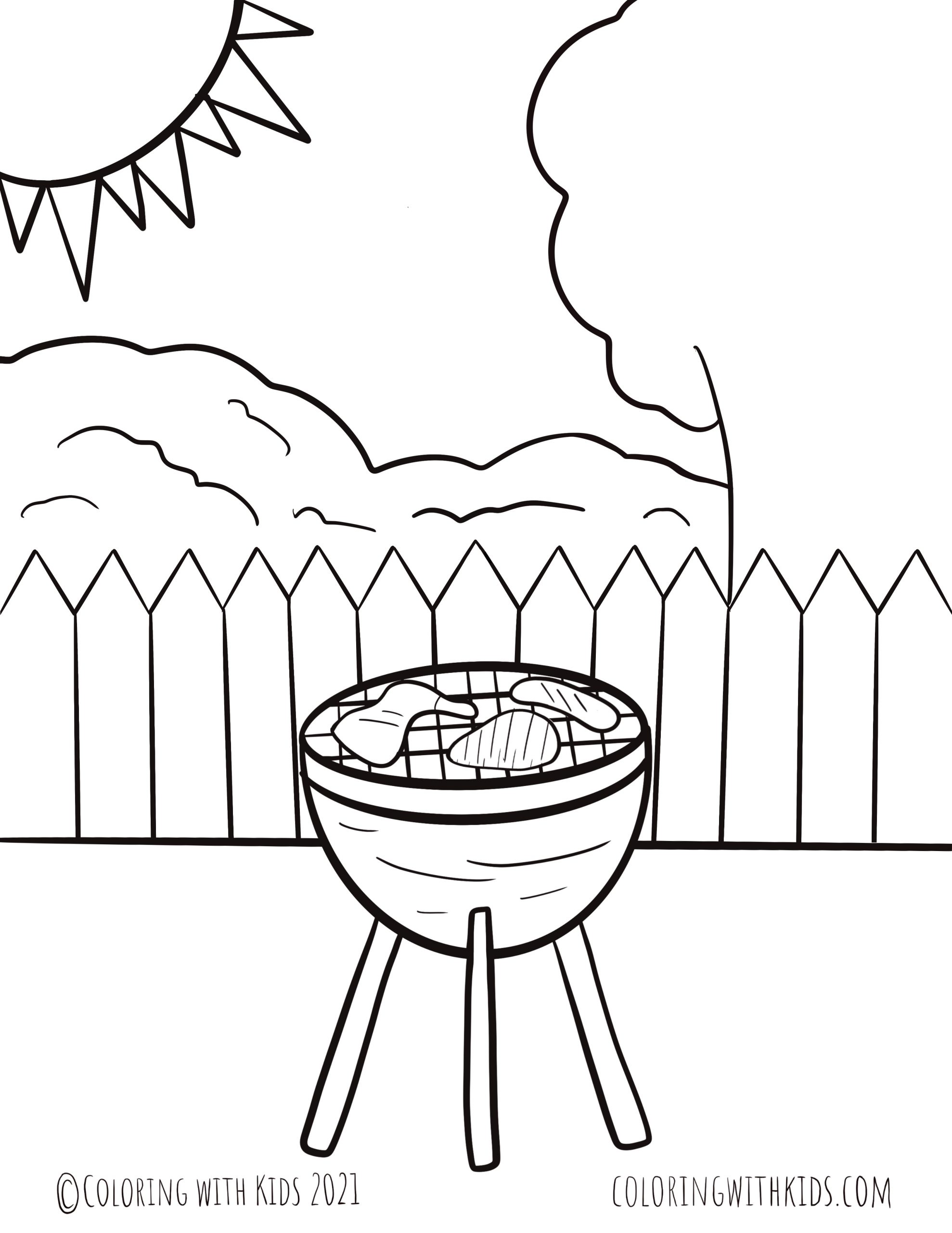 Summer Activity Coloring Page - Coloring with Kids