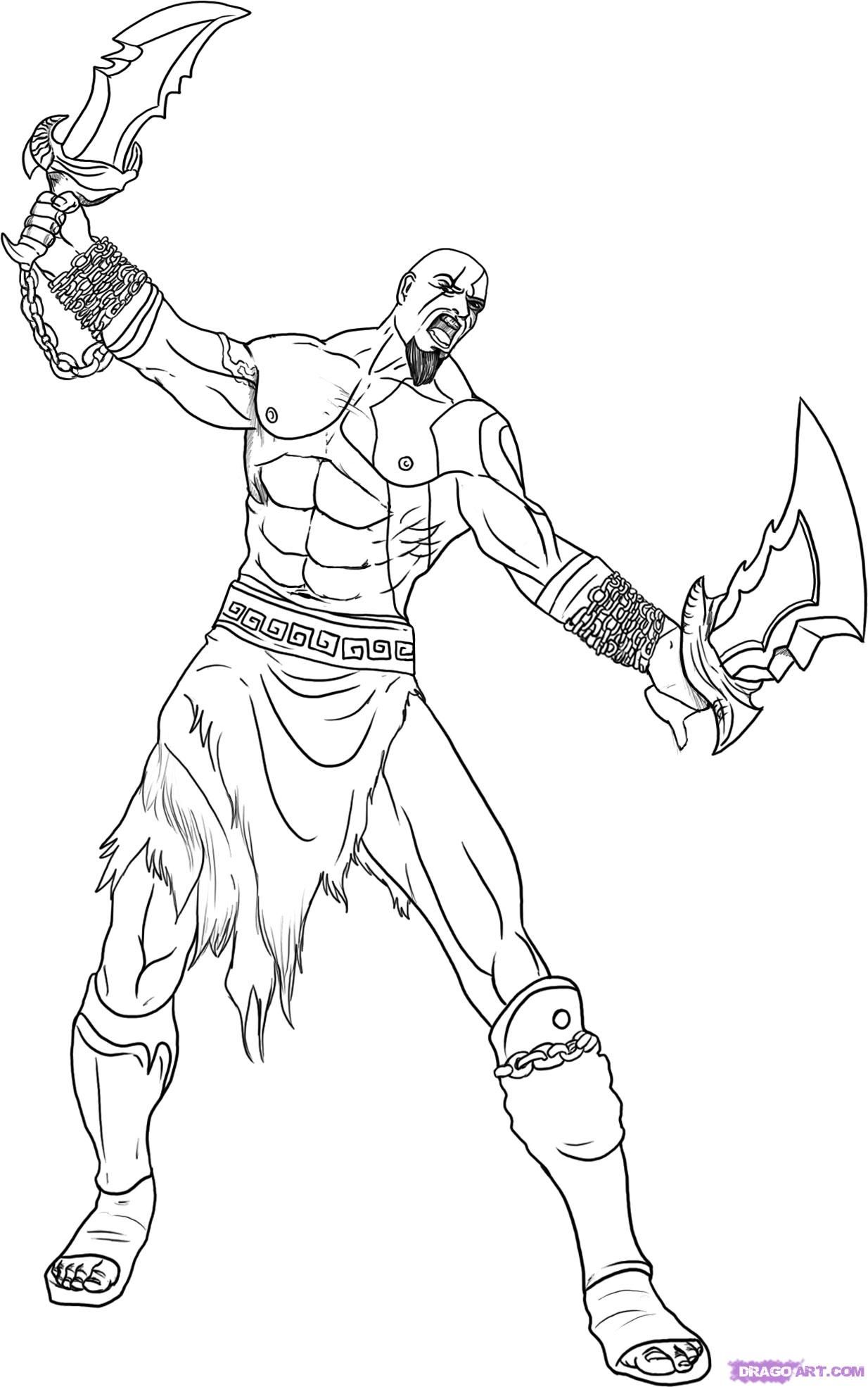 amazing Kratos God Of War Coloring Pages | Kratos god of war, God of war,  Kratos desenho