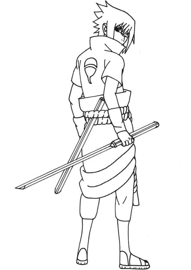Sasuke coloring pages - Free printable coloring pages