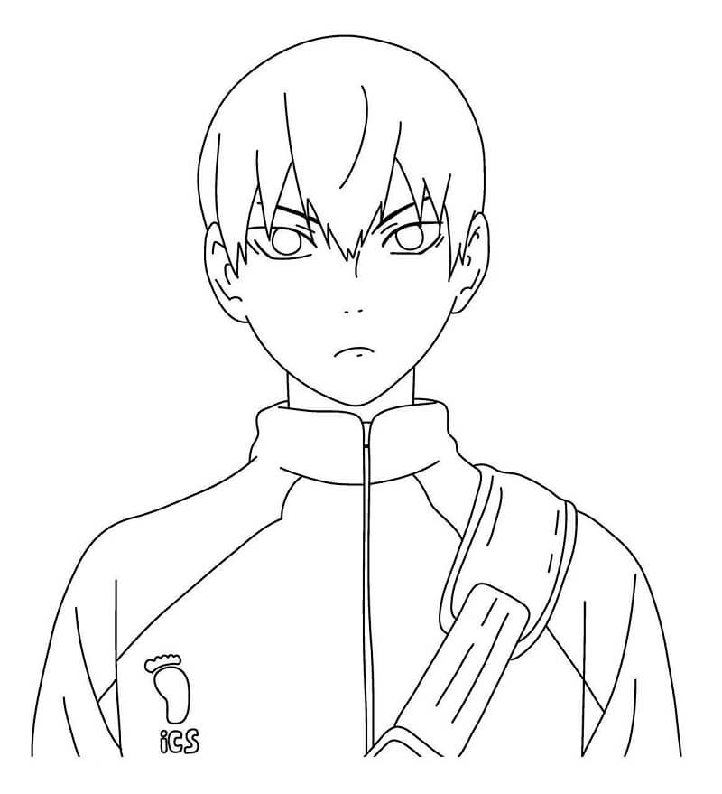 Tobio Kageyama from Haikyuu!! Coloring Page - Free Printable Coloring Pages  for Kids