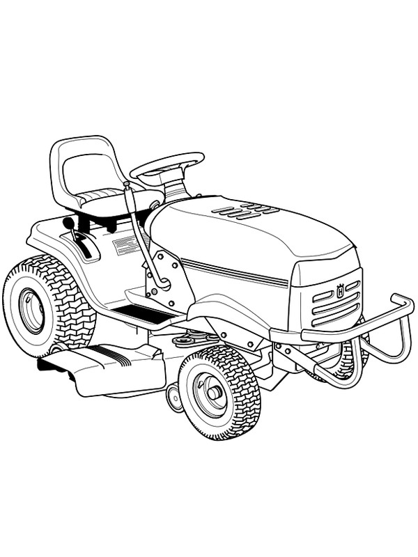 Ride On Mower Coloring Page - Funny Coloring Pages
