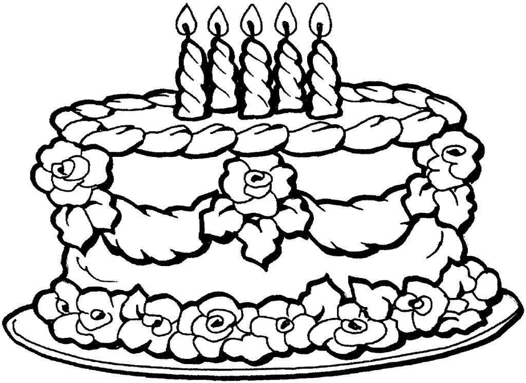 Cake Coloring Pages for Kids : New Coloring Pages Collections