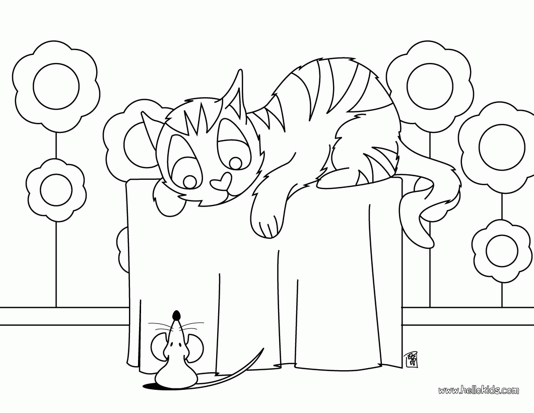 CAT coloring pages - Cute kitten