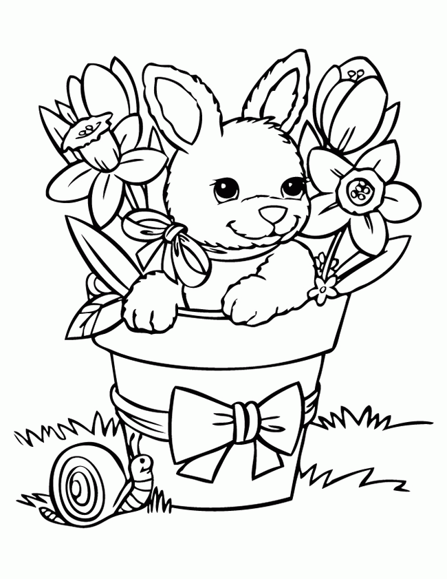 Cute Baby Bunny Coloring Pages - Coloring Home