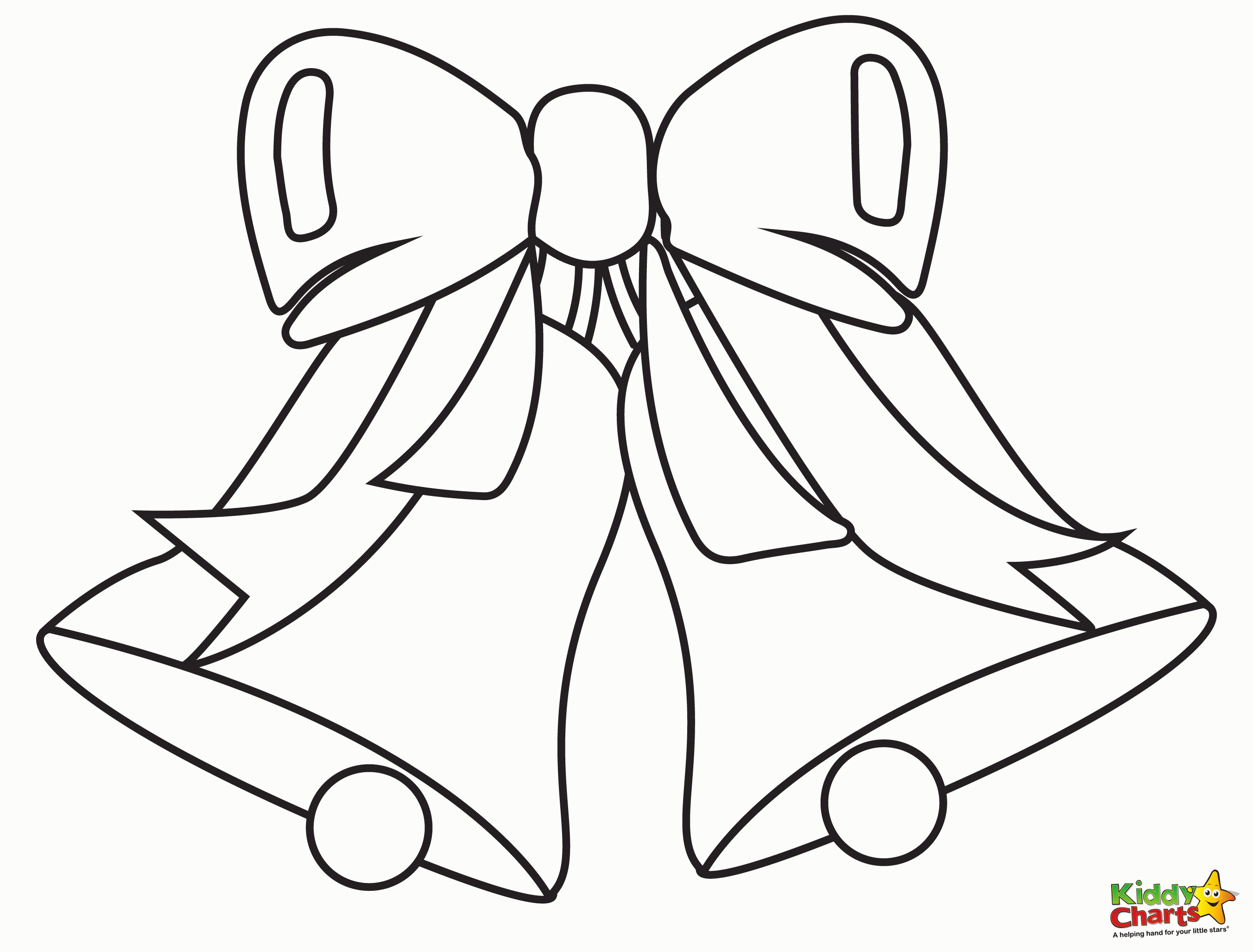 Bell with a Bow - Printable Christmas Coloring Pages