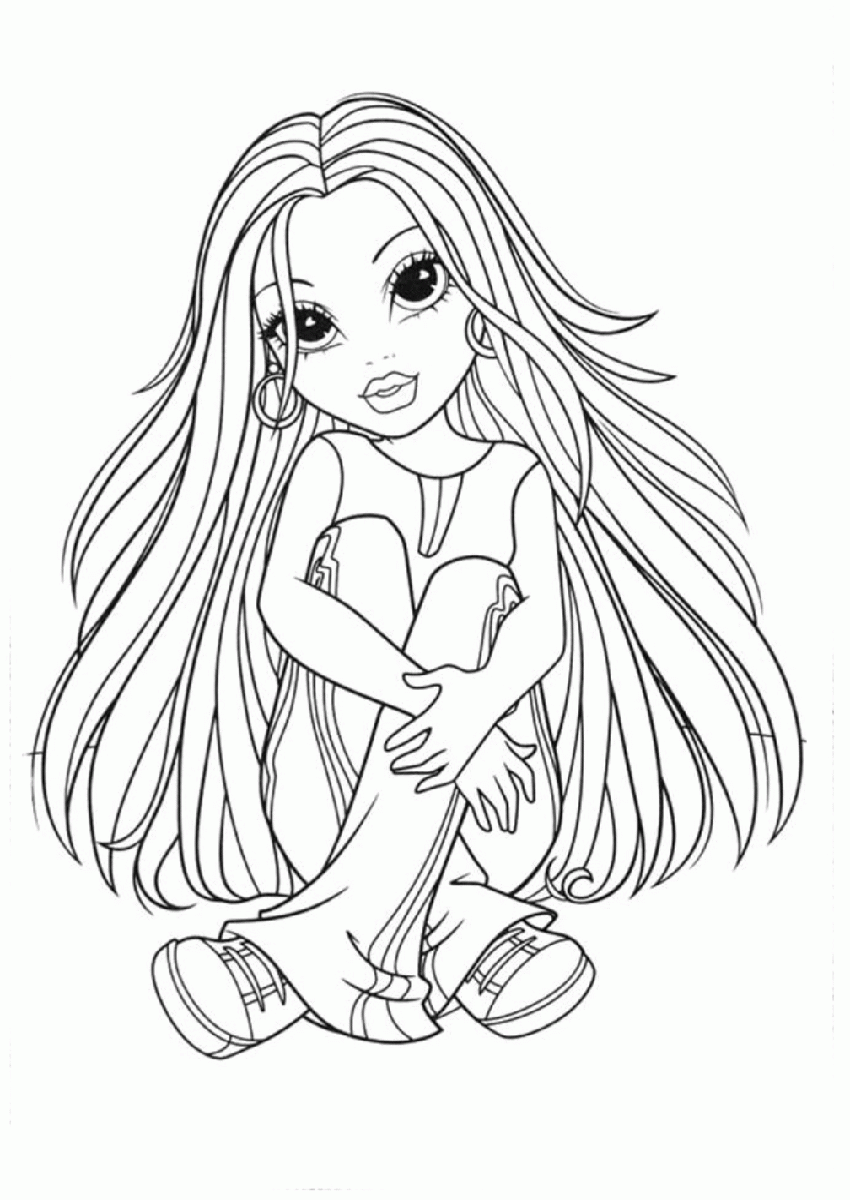 Makeup Girl Coloring Pages - Coloring Home