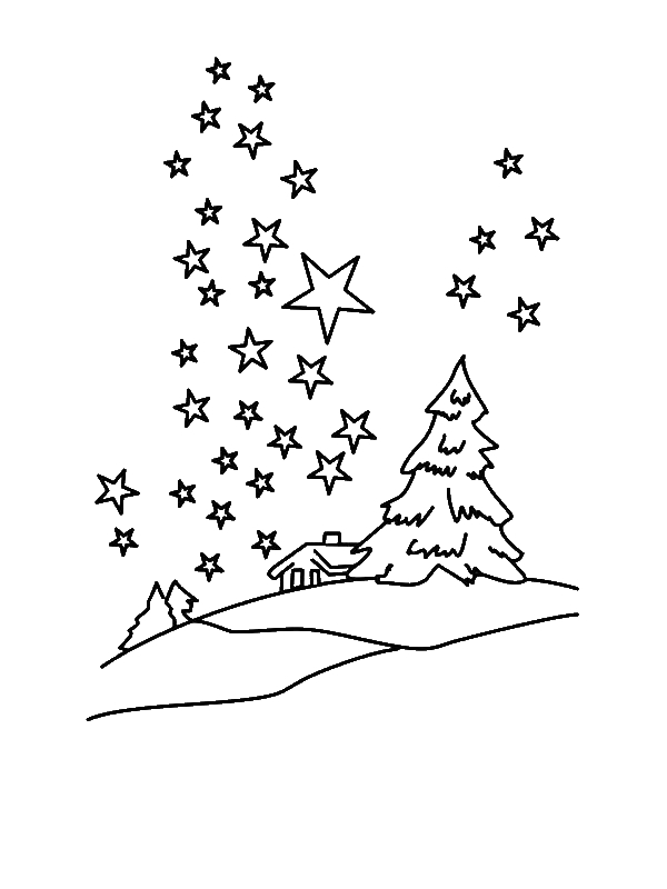 Clear Winter Night Sky With Million Of Stars Coloring Page - Download &  Print Online Coloring Pages fo… in 2020 | Star coloring pages, Coloring  pages, Online coloring pages
