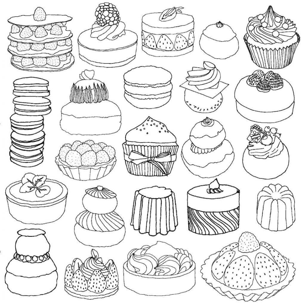 baked treats coloring pages