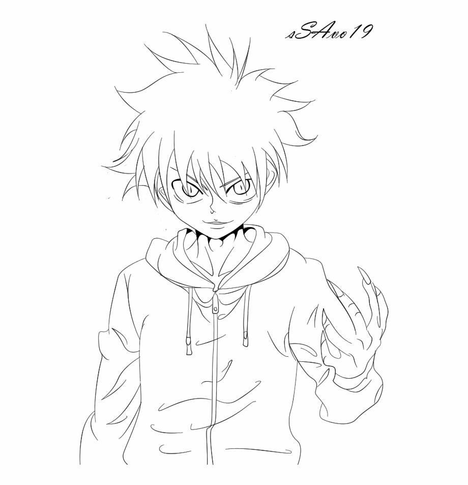 Anime Killua Coloring Pages   Coloring Home