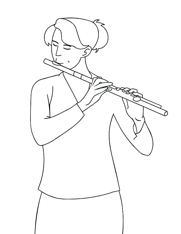 Flute Coloring Page at GetDrawings | Free download
