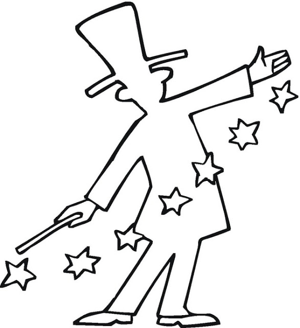MAGICIAN COLORING PAGES