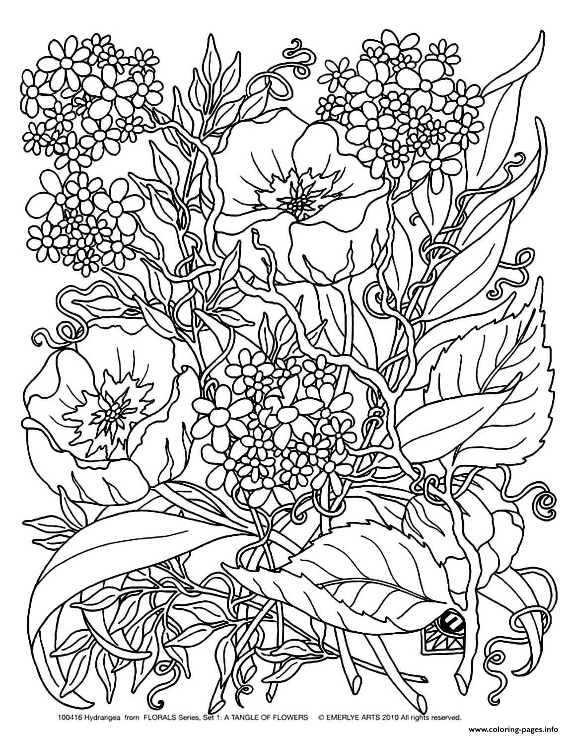 flower garden coloring pages for adults