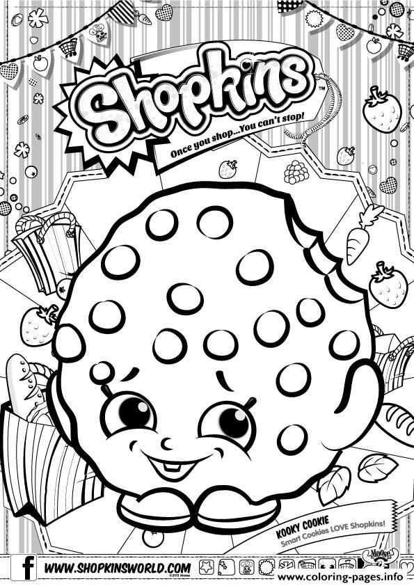Print shopkins kooky cookie Coloring pages