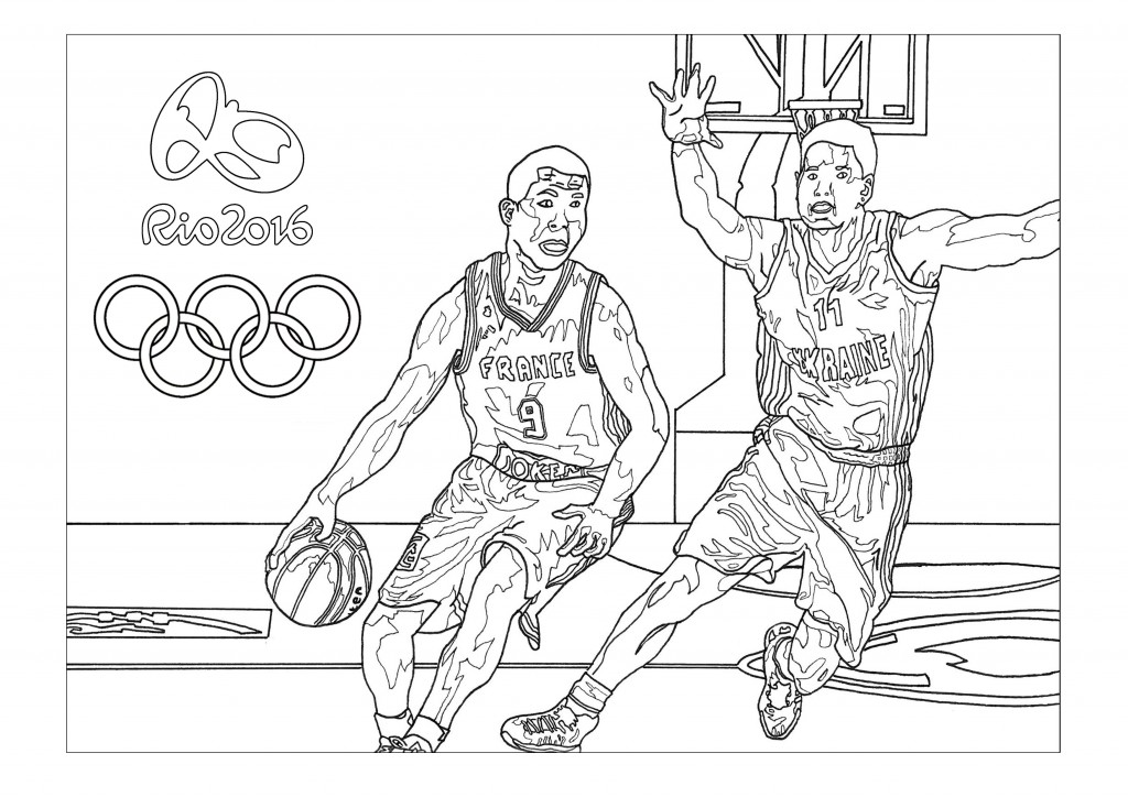 Basketball - Rio 2016 Olympics Coloring Page