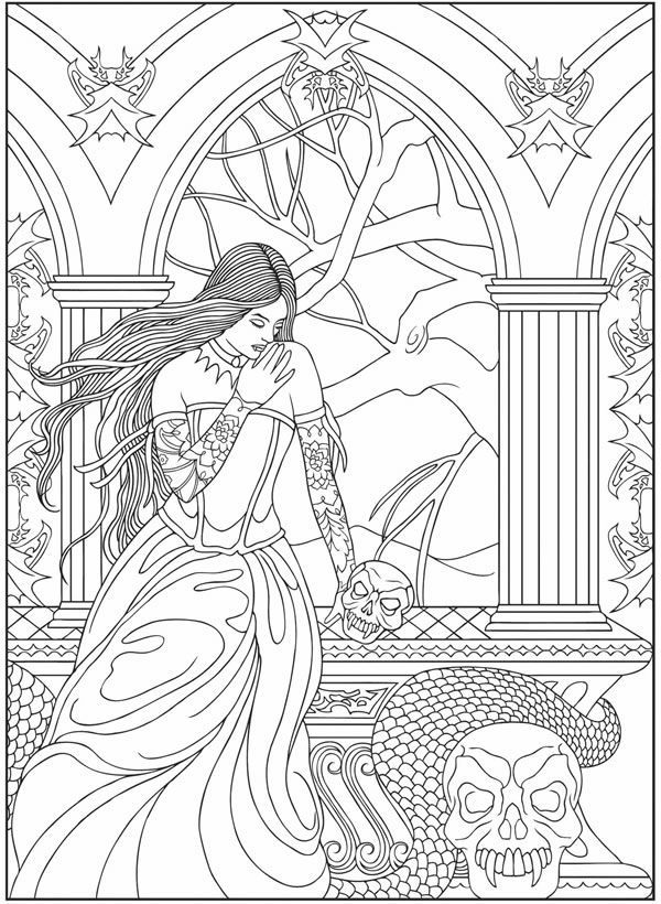 11 Pics of Scary Vampire Coloring Pages - Girl Vampire Coloring ...