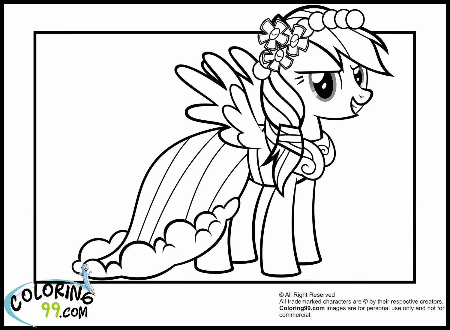 Coloring Pictures Of Rainbow Dash - High Quality Coloring Pages