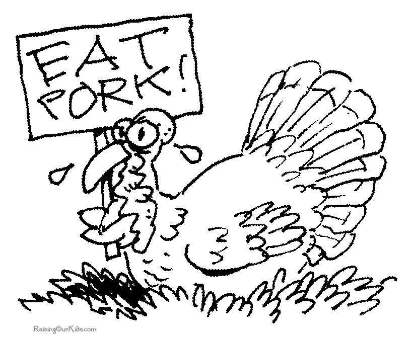 funnny turkey coloring sheets