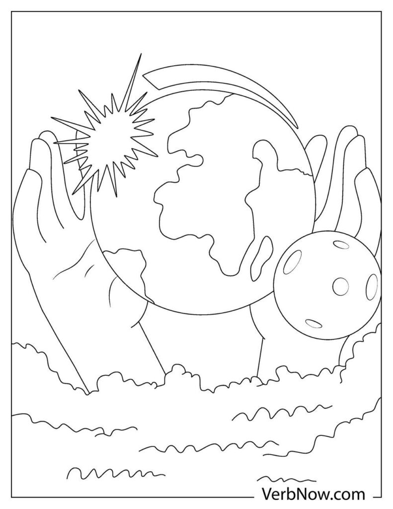 Free EARTH Coloring Pages & Book for Download (Printable PDF) - VerbNow