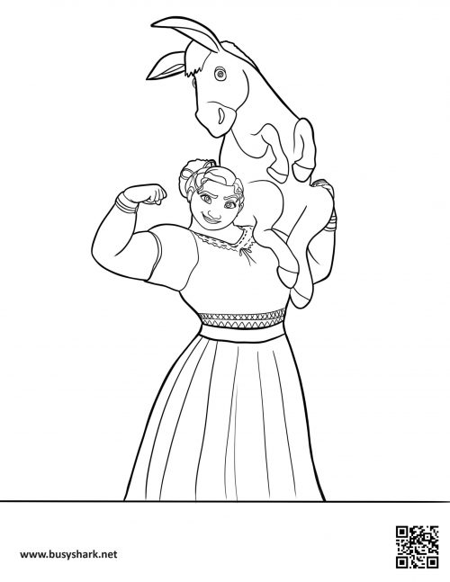 Luisa Madrigal Encanto coloring page Free printable - Busy Shark