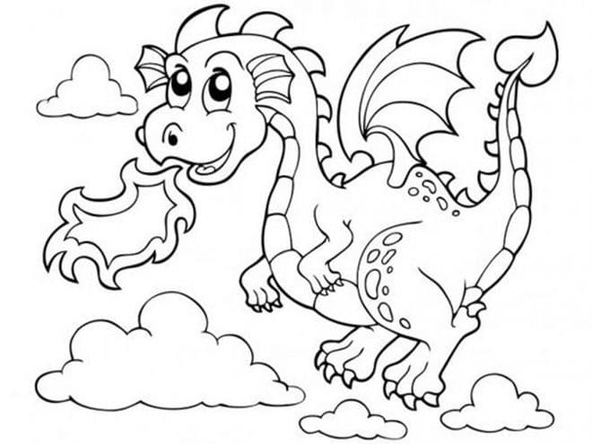 Free & Easy To Print Dragon Coloring Pages - Tulamama