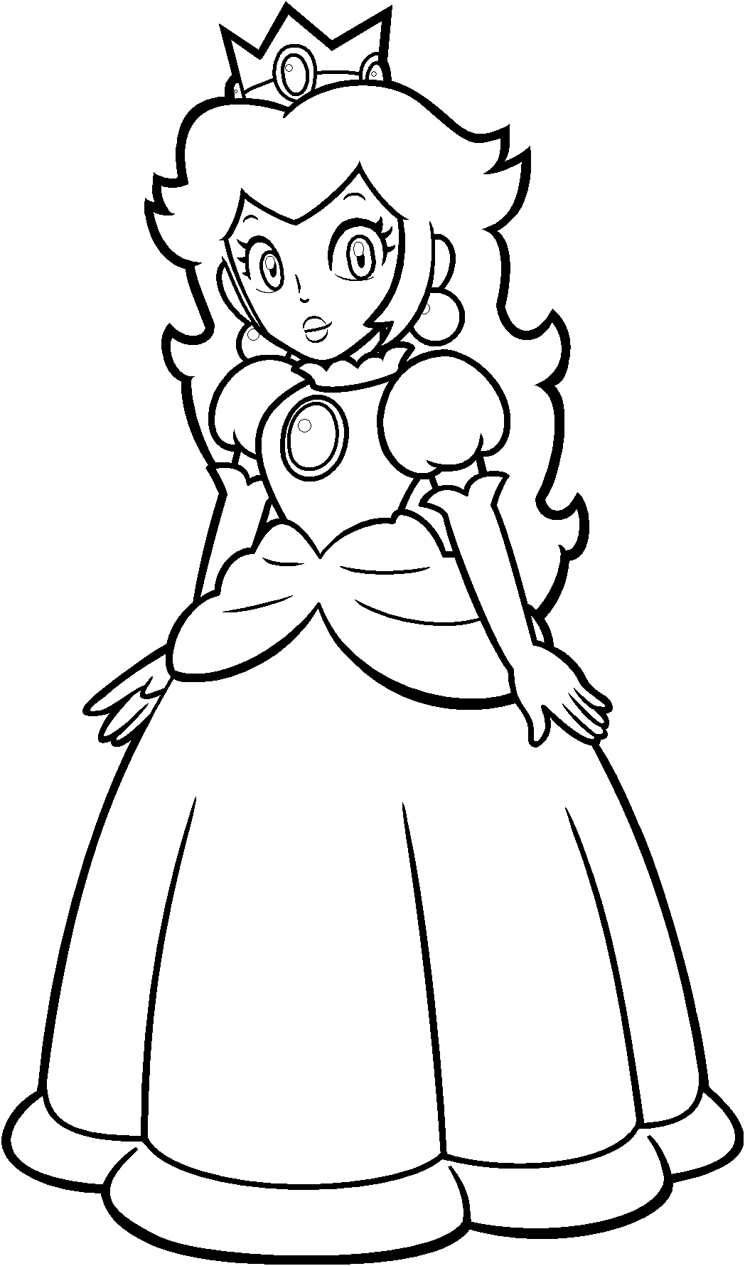 Printable Princess Peach - Coloring Pages for Kids and for Adults