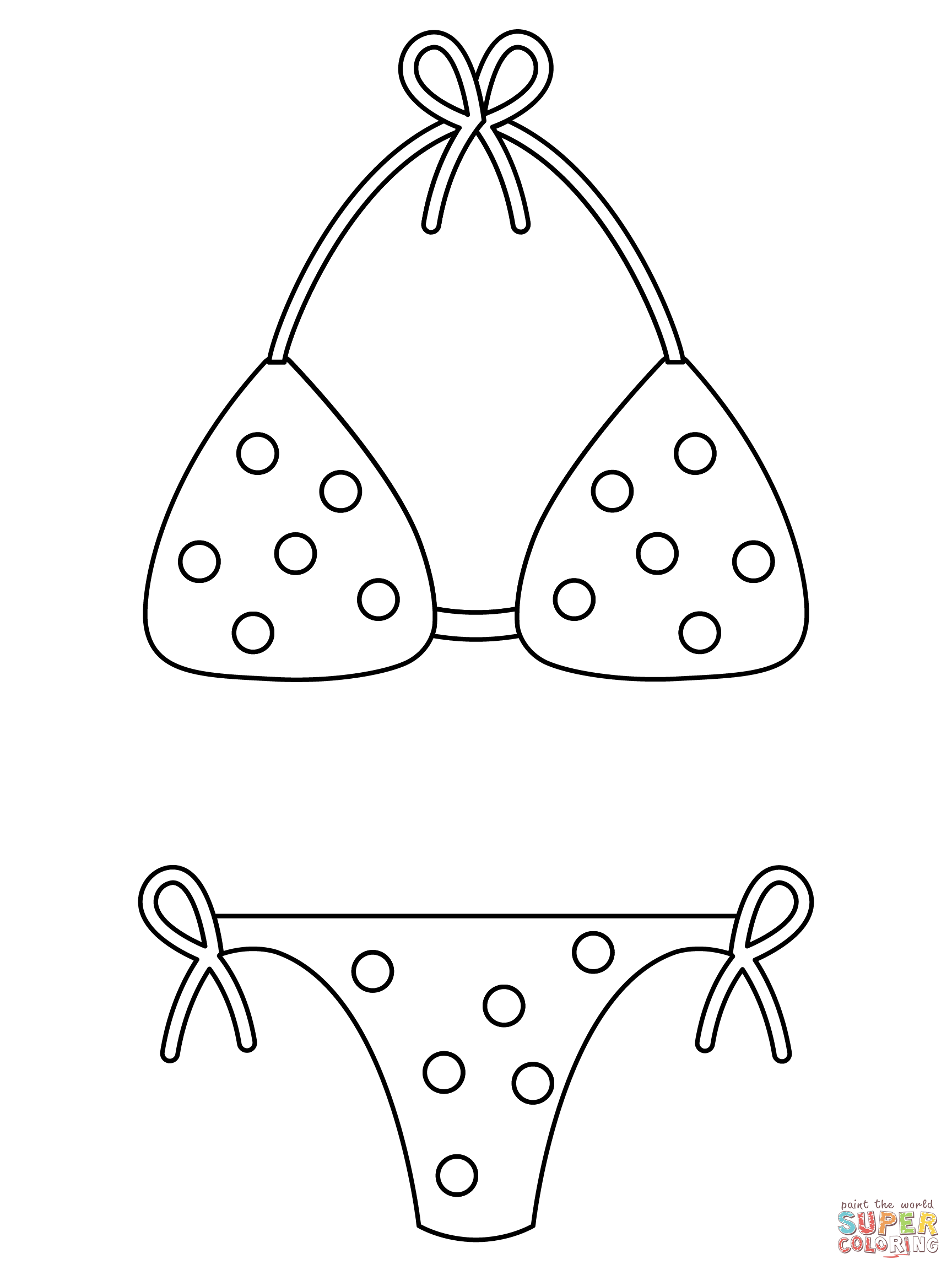 Girl Swimsuit coloring page | Free Printable Coloring Pages