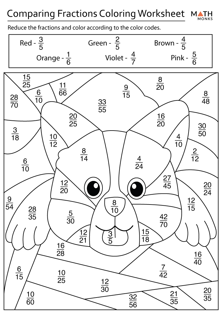 Fractions Coloring Pages Coloring Home