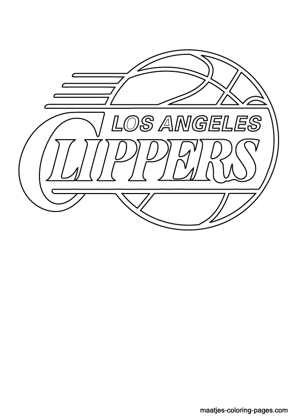 NBA Los Angeles Clippers logo coloring pages