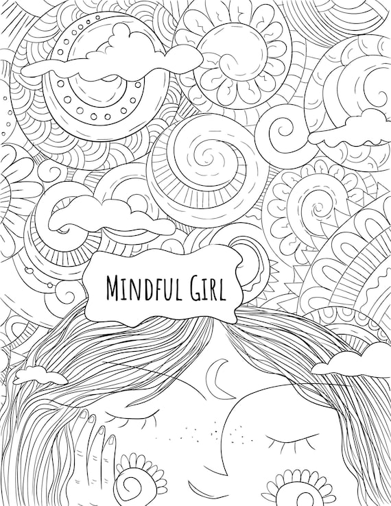 Mindfulness Coloring Page - Etsy