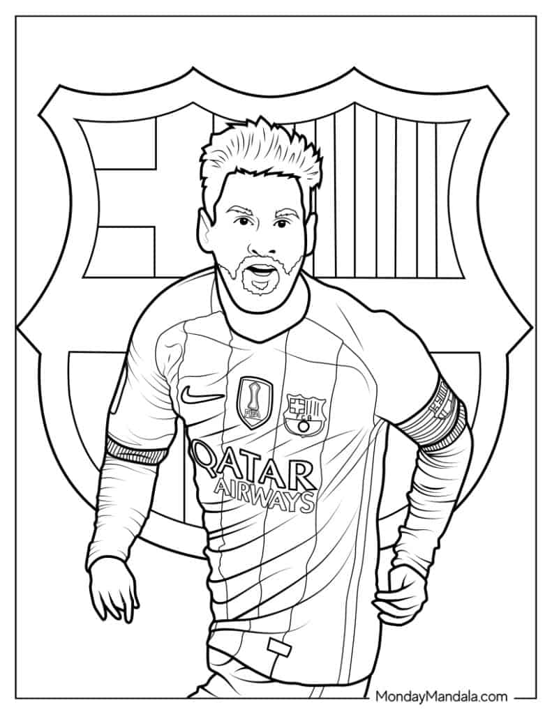 Messi Coloring Pages - Coloring Home