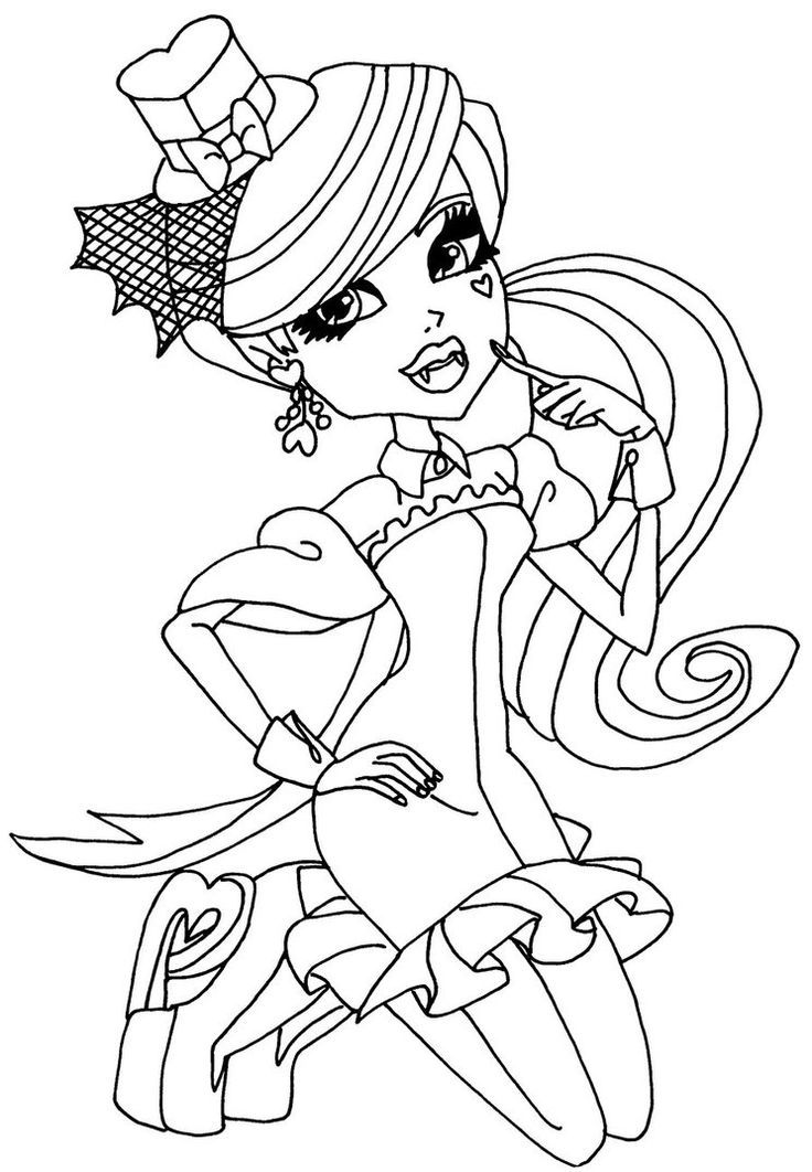 Draculaura Monster High Dolls coloring pages | Haunted Halloween ...