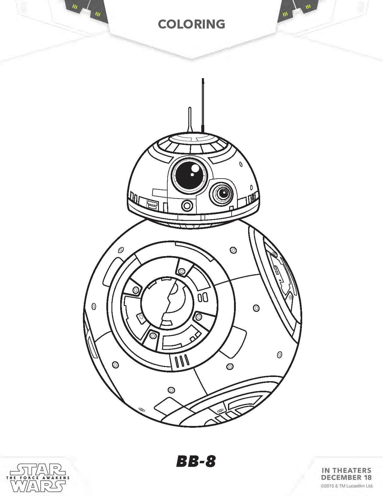 Star Wars Coloring Page, The Force Awakens Coloring Page - Coloring Home