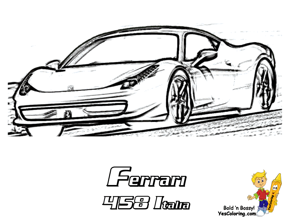 Ferrari Coloring Pages To Print