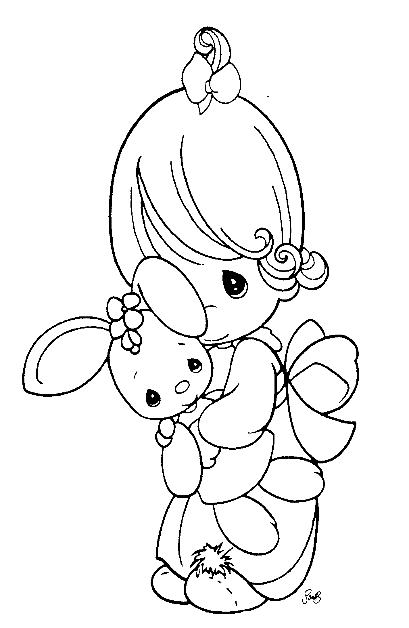 Precious Moments Praying Coloring Pages - Coloring Home