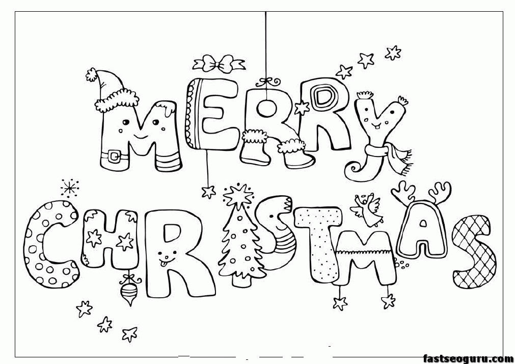 printable christmas coloring pictures  high quality