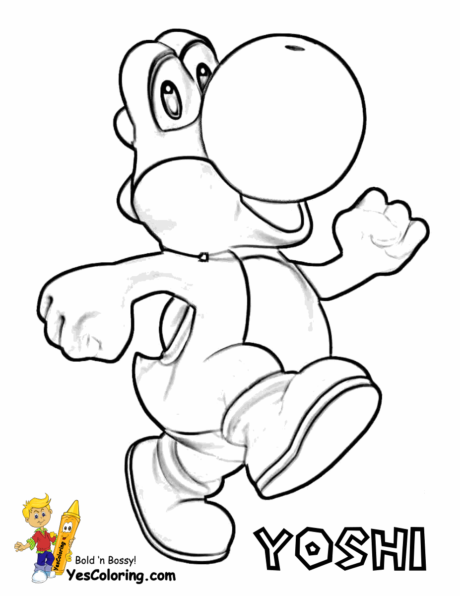Baby Yoshi To Print - Coloring Pages for Kids and for Adults