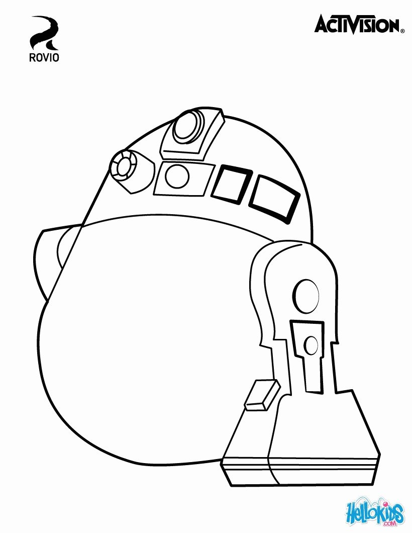 ANGRY BIRDS STAR WARS coloring pages - R2-D2