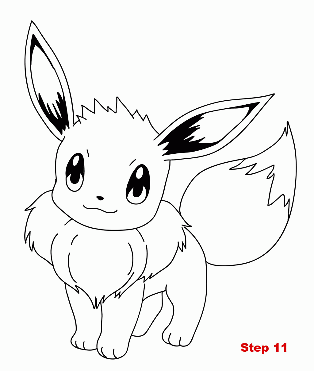 Eevee The Pokemon coloring Page