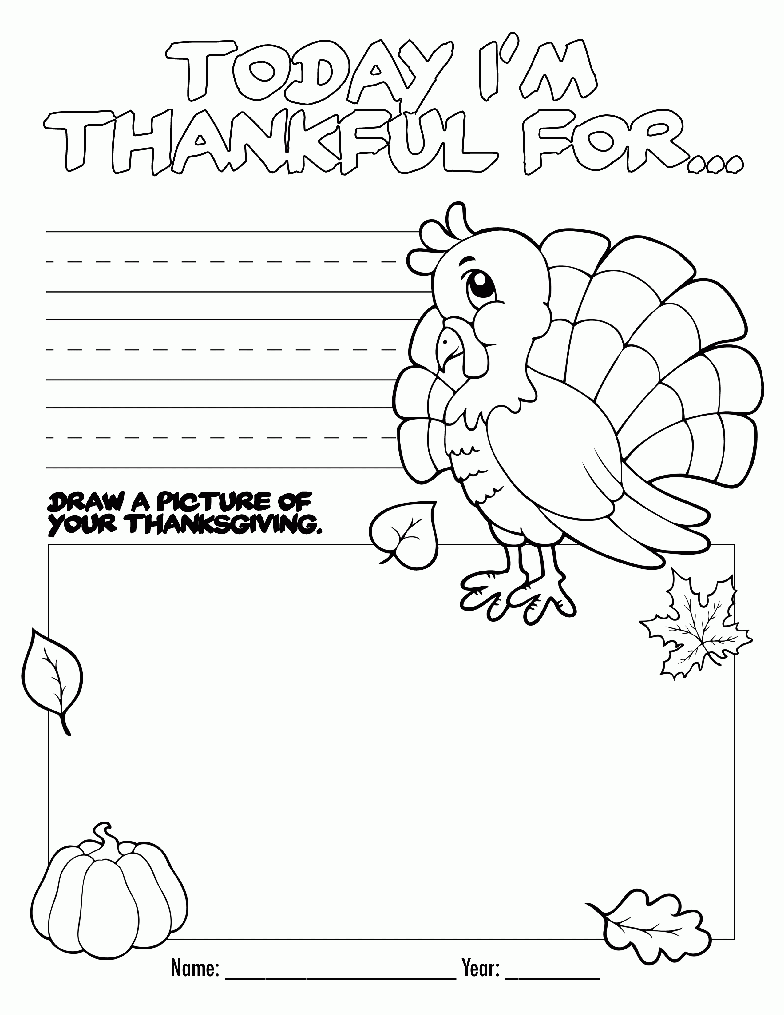 Thanksgiving Coloring Book free Printable   How To Nest For ...