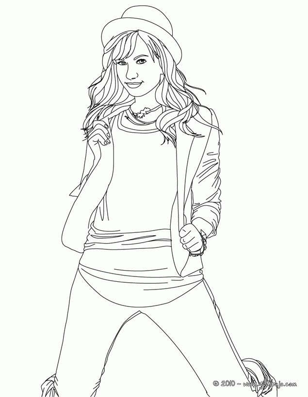 Demi Lovato Coloring Pages - Coloring Home
