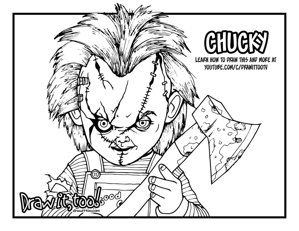 Coloring Pages : Coloring Pages Chucky Doll Drawing At ...