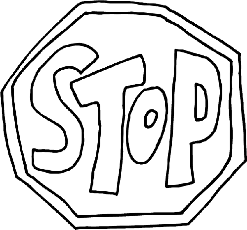 Printable Stop Sign Coloring Page - Coloring Home