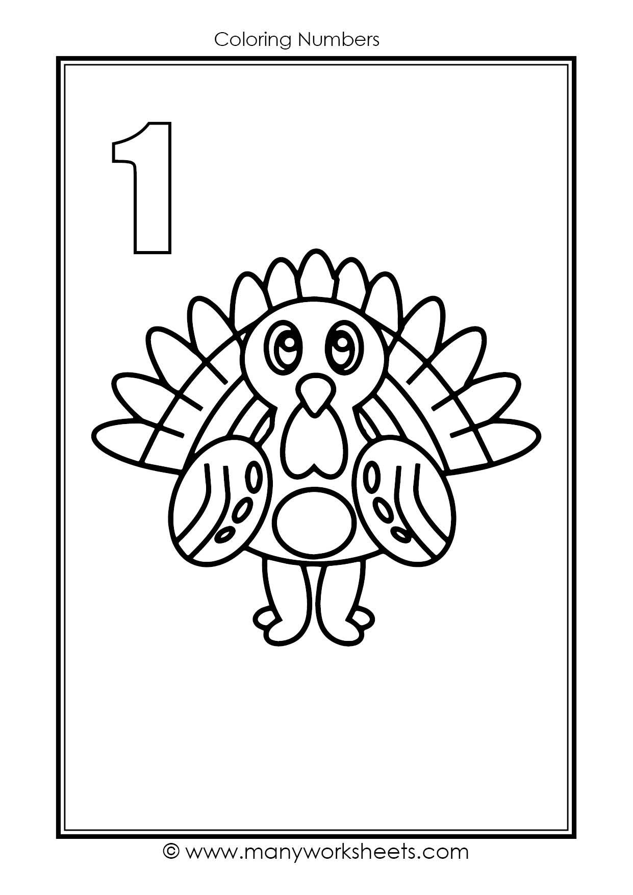 Number 1 Coloring Page - Coloring Home