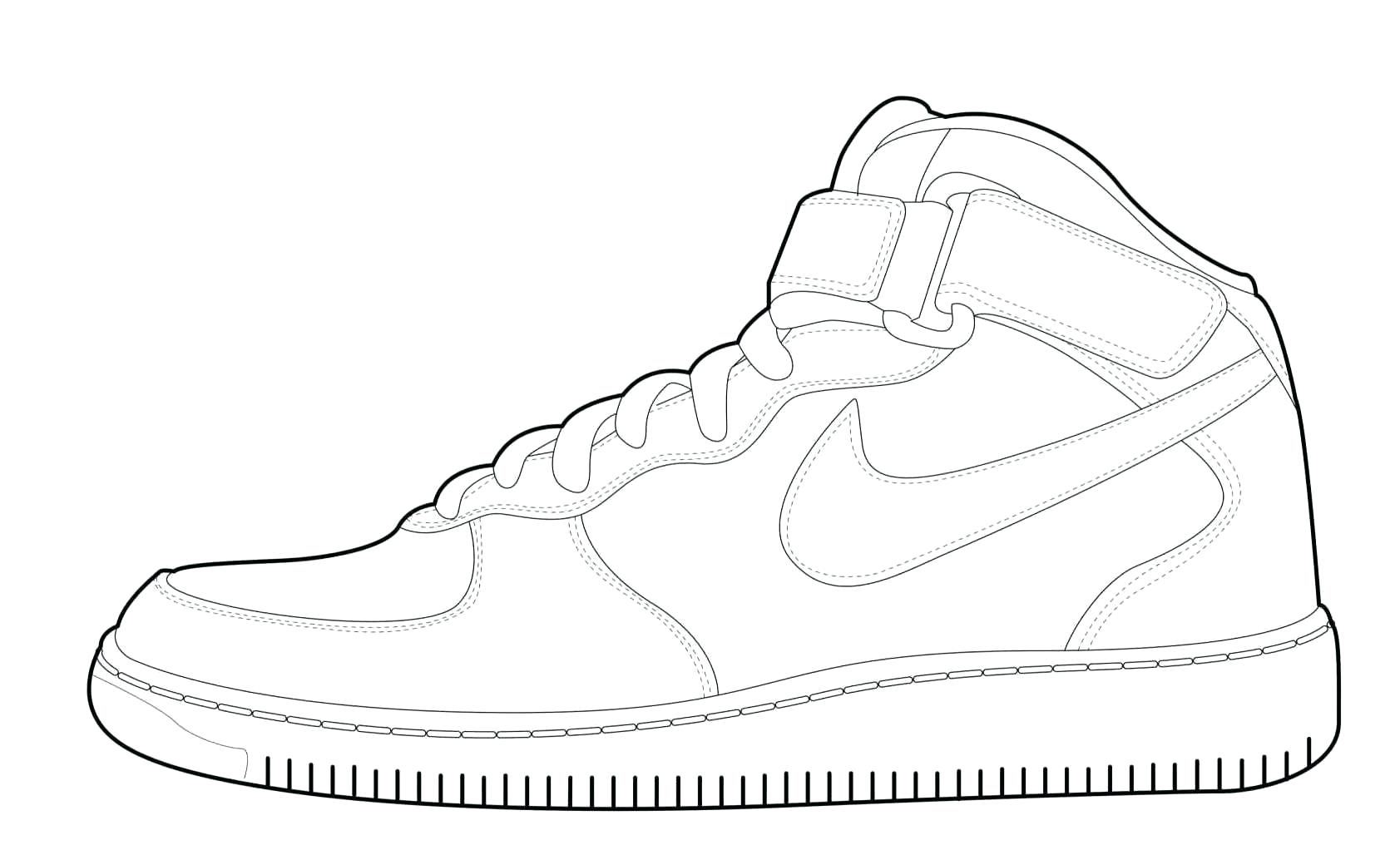 Coloring Nike Shoe Page Printable Awesome Converse Free Air Yeezy Of –  Stephenbenedictdyson