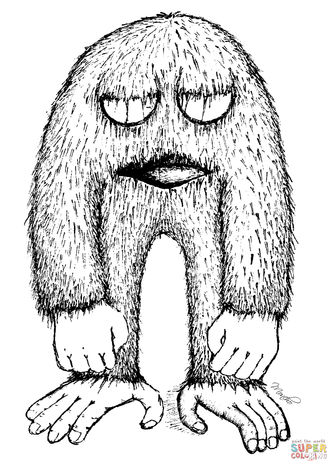 Coloring Pages : Excelent Bigfoot Coloring Pages Bigfoot Coloring Pages
